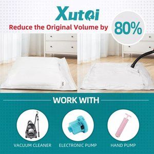 Vacuum Clothes Storage Bags 10 pcs Mix Sizes with Hand Pump